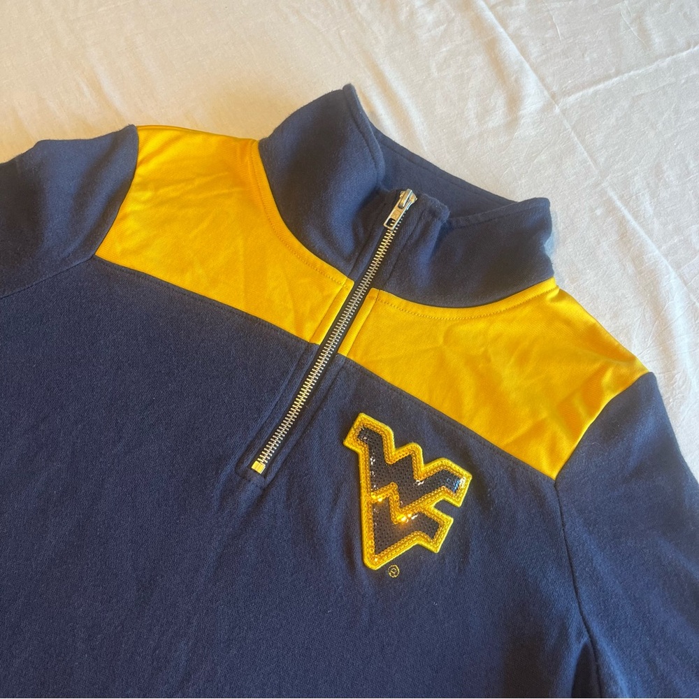 PINK Victoria's Secret West Virginia University Quarter Zip Pullover